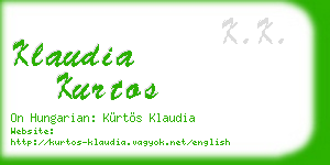 klaudia kurtos business card